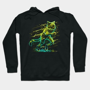 Sprinting Running Cat Hoodie